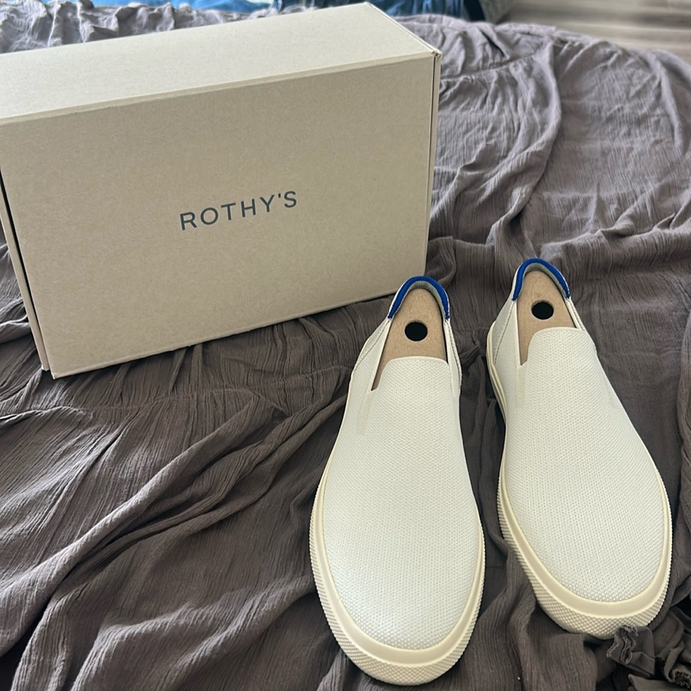 NIB Rothy's The Original Slip On Sneaker sand size 10